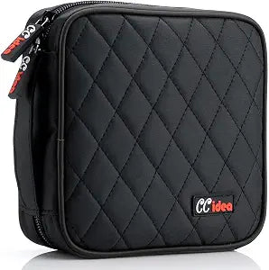 CCidea CD DVD Case Holder, Portable Disc Storage Wallet Binder, Multiple Capacity CD Organizer for Car Home Travel, Anti-Scratch Blu-Ray Game Disc Storage (Black)