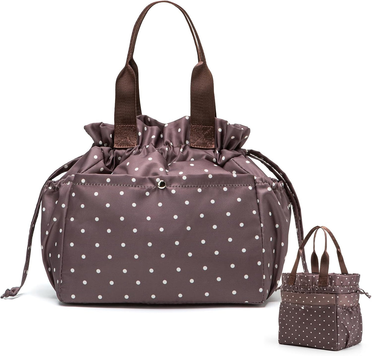 MEXS Lunch Bag for Women Reusable Drawstring Insulated Lunch Box Stain-Resistant Large Cinch Closure Lunch Bags for Work Office