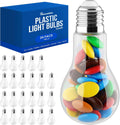 Plastic Light Bulbs, Fillable Light Bulbs, Bottles, Silver, 100 ML, 24 PK