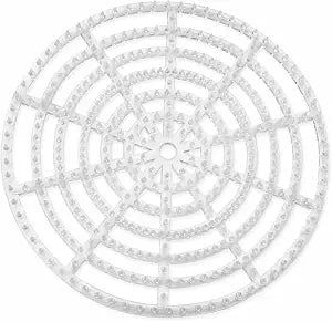 Urinal Screen Splash Guard, Anti-Splash 7 Diameter Round Design, Bristle on both sides, Designed for Heavily-Trafficked Public Restrooms (Plastic)(MADE IN USA) (Unscented) (Clear Color) (10 Pack)