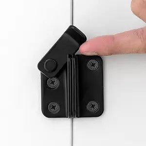2 Set Black Flip Latches with Padlock Hole1.81x1.77Slide Bolt Latch