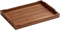 Wood Accent Serving Tray with Handles for Ottoman Coffee Table
