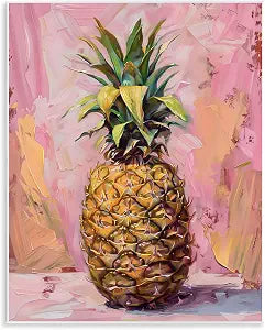 Pineapple Bliss Tropical, 11 x 14 Inch Mounted Print on Wall Plaque