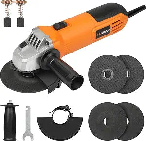 Angle Grinder,6 Amp 4-1/2" Metal Cutter,11000RPM with 4 Pcs Wheel