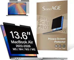SenseAGE Magnetic Privacy Screen Filter for MacBook Air 13.6 inch (2022-2025, M2, M3, M4), Removable Laptop Privacy Screen Protector, Anti-Blue Light Glare, Compatible with MacBook Air 13.6"