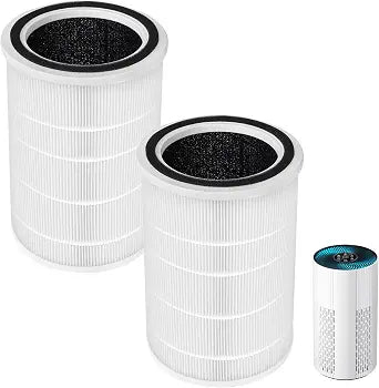 2 Pack HAP604 Replacement Filter Fit for Ecoself HAP604 Air Purifier, 3-In-1 Activated Carbon System,Efficient Air Filtration (HAP604)
