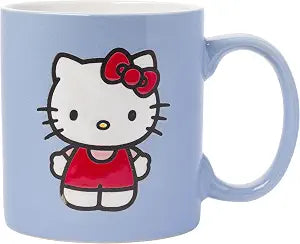Silver Buffalo Sanrio Hello Kitty, Wax Resist Ceramic Pottery Mug, 20oz