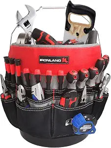 IRONLAND Bucket Tool Organizer Fit 3.5-5 Gallon Bucket, 51 Pockets