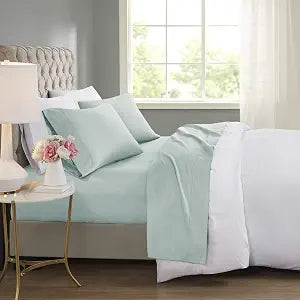 Madison Park 600 TC Cooling Cotton Blend Queen Sheet Set, Seafoam 4 Piece