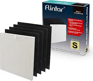 C545 Replacement Filter S, Made in TAIWAN, Compatible with Winix C545 Air Purifier, Compares to Winix S Filter 1712-0096-00, H13 Grade Air Filter + (4) Activated Carbon Filters