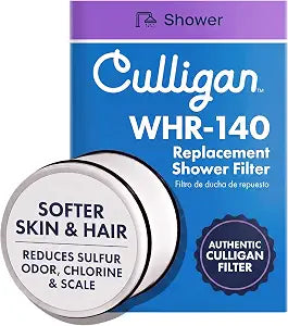 Culligan Official Shower Filter Replacement WHR-140 Cartridge for Culligan Water Shower Filter Systems WHR-140, WSH-C125, ISH-100, HSH-C135