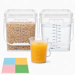 METAPACK 2 Pack 1 Gallon Food Grade Square Buckets with Easy-Open Lids and Handles, BPA-Free Clear Plastic Food Storage Containers for Pantry Organization, Cereal, Rice & Flour Storage