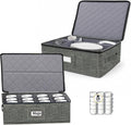 UFORU Cup and Mug Storage Box with Dividers Handles, 2 Packs Holds 24 Cups