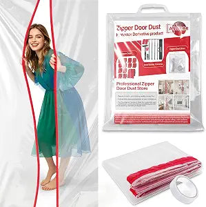 4 FT x 7.2 FT Dust Barrier Plastic Zipper Door,Door Dust Cover