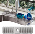 24-Inch Silicone Faucet Mat for Kitchen Sink Splash Guard, 7 Slope