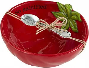 Mud Pie Fiesta Dip Bowl Set, Tomato, 5" X 6"