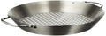 Tablecraft 12" Diameter Stainless Steel Grill Pan with Handles, Silver, Model: BBQ122