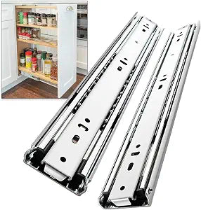 Heavy Duty Drawer Slides Full Extension Runners 150 lbs 12 14 16 18 20 22 24 26 28 30 32 34 36 38 40 Inch Side Mount Rails for Drawer Capacity 150 lb 1 Pair