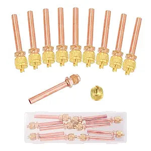 WISSCOOL 10PCS HVAC Service Valves, 1/4 SAE x 1/4 OD x 2.5 Stem