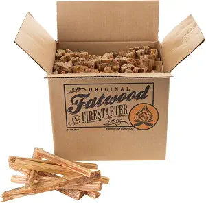 Fatwood Fire Starter Sticks 10lb Box - Indoor or Outdoor 100% All Natural Pine Fire Starters for Campfires, Fireplace, Firepit, Stove, or BBQ Grill - Kindling Firewood Lighter by Pure Garden