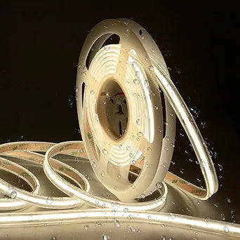 IP67 COB LED Strip Light 6500K Cool White 16.4FT CRI 90+ 2400LED