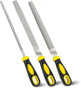 Metal File Set, 3-Piece 8 Inch Flat, Round & Half-Round Files
