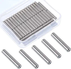 Swpeet 50Pcs 5mm x 25mm Dowel Pin Shelf Support Pegs, Stainless Steel Polished Nickel Shelf Support Pin Fasten Elements Perfect for Fixing a Component's Position Join Components