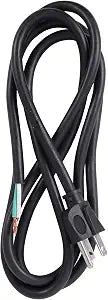 nVent GARDNER BENDER PS615143 6 ft Replacement Appliance Power Cord 14/3 AWG Heavy-Duty SJTW Cable with Grounded NEMA 5-15 Plug 15A 125V 1875W Power Tool & Appliance Cord (Formerly: Bergen Industries)