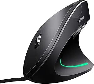 Wired Vertical Mouse, Optical Ergonomic Mouse with 4 Adjustable 800/1200/2000/3200, 5 Buttons USB Computer Mouse, Better for Large and Medium Sized Hands