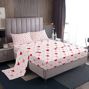 Feelyou Kids Love Heart Sheet Set King Size Boys Girls