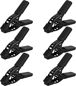 6-Piece Heavy Duty 4-inch Spring Clamps - Tarp Clips for Woodworking, Pool Cover, Backdrop Stand & Photography