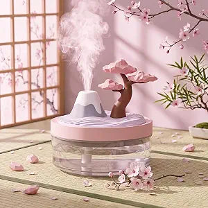 Cherry Blossom Cool Mist Humidifier, Whisper-Quiet Air Humidifier with Soft Night Light for Nursery, Bedroom, Office and Home Decor
