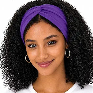 Wide Headbands for Women – Soft Cotton Twist Headband, 3.95" Extra Wide, Non Slip Workout Yoga Hair Band – One Size