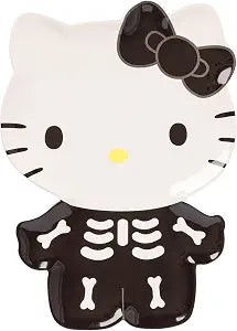 Silver Buffalo Sanrio Hello Kitty Halloween Skeleton Costume, Ceramic Plate
