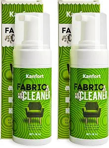 Upholstery Foam Cleaning 2 Pack, No Rinse Fabric Cleaner for Sofas, Couches & Car Seats, Quickly Lifts Stains & Dirt, Safe for Households with Kids & Pets, Easy-to-Use for Fresh & Spotless