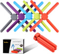 KSENDALO 5 Pack Thick Silicone Trivets for Hot Dishes Eco-Friendly Foldable Trivets for Hot Pots and Pans Folding Trivet Save Much Space for Kitchen Home, Multi-Color