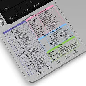 2-Pack MacBook Shortcuts Stickers for MacBook Air 13 & MacBook Pro 14 M5-M1