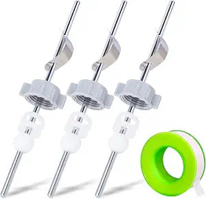 Lavatory Pop-Up Center Piece Assembly,Pop-Up Drain Repair Kit,Fits Most Popular Brands,Replacement Bathroom Sink Pivot Rod,15MM Ball, Chrome3PCS