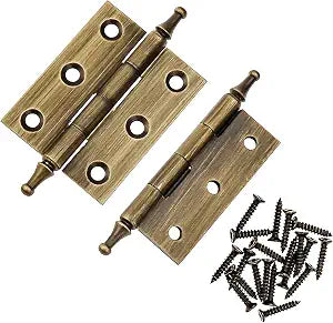 2 Inch Folding Butt Hinges, Brushed Bronze, 2Pcs