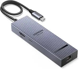 UGREEN Revodok Pro 6 in 1 USB C Hub Gigabit Ethernet Adapter 4K 60Hz HDMI