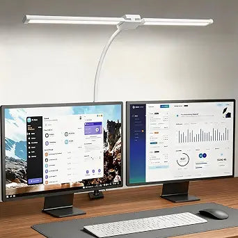 Desk Lamps for Home Office, Computer Light Bar, Double Head, White