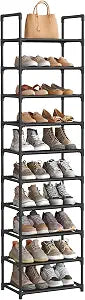 SONGMICS Shoe Rack, 10-Tier Shoe Shelf, Shoe Storage Organizer