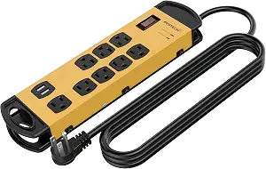 Oviitech 8 Outlets Mountable Heavy Duty Surge Protector Metal Power Strip
