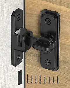 90/180 Degree Flip Screen Door Latch Lock, Black