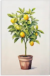 Citrus Tree Botanical Kitchen, 20 x 30 Inch Canvas Wall Art