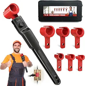 6 in 1 Door Hinge Adjustment Tool Kit Door Gap Adjustment Tool for Precise Hinge Gap Adjustment Upgraded Door Hinge Tool for Installation and Repair of Residential and Commercial