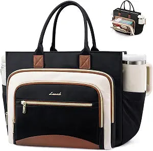 LOVEVOOK Work Tote Bags for Women,Laptop Teacher Bag With File Organizer