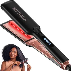 1.75" Wide Ceramic Hair Straightener for Women,Infrared Ionic Flat Iron