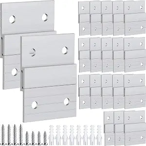 Therwen 40 Pcs French Cleat Picture Hanger Aluminum Z Clips,2 Inch