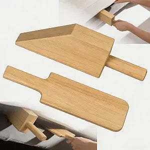 Mattress Lifter & Sheet Tucker Tool Set, Mattress Wedge Elevator, Bed Sheet Tucking Paddle, Used for Lifts & Holds The Mattress, Tucks Sheets, Removes Sheets, Alleviating Back Pain (Bamboo Wood)